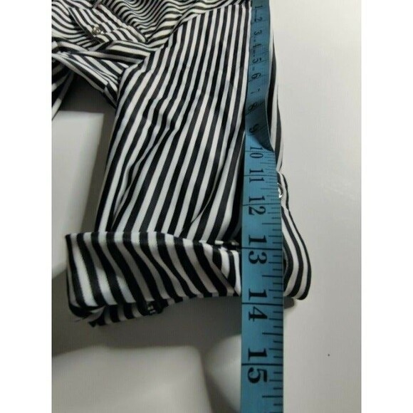 Mlle Gabrielle Womens Button Up Black White Stripe Shirt Dress  Size‎ PXL - Picture 11 of 12